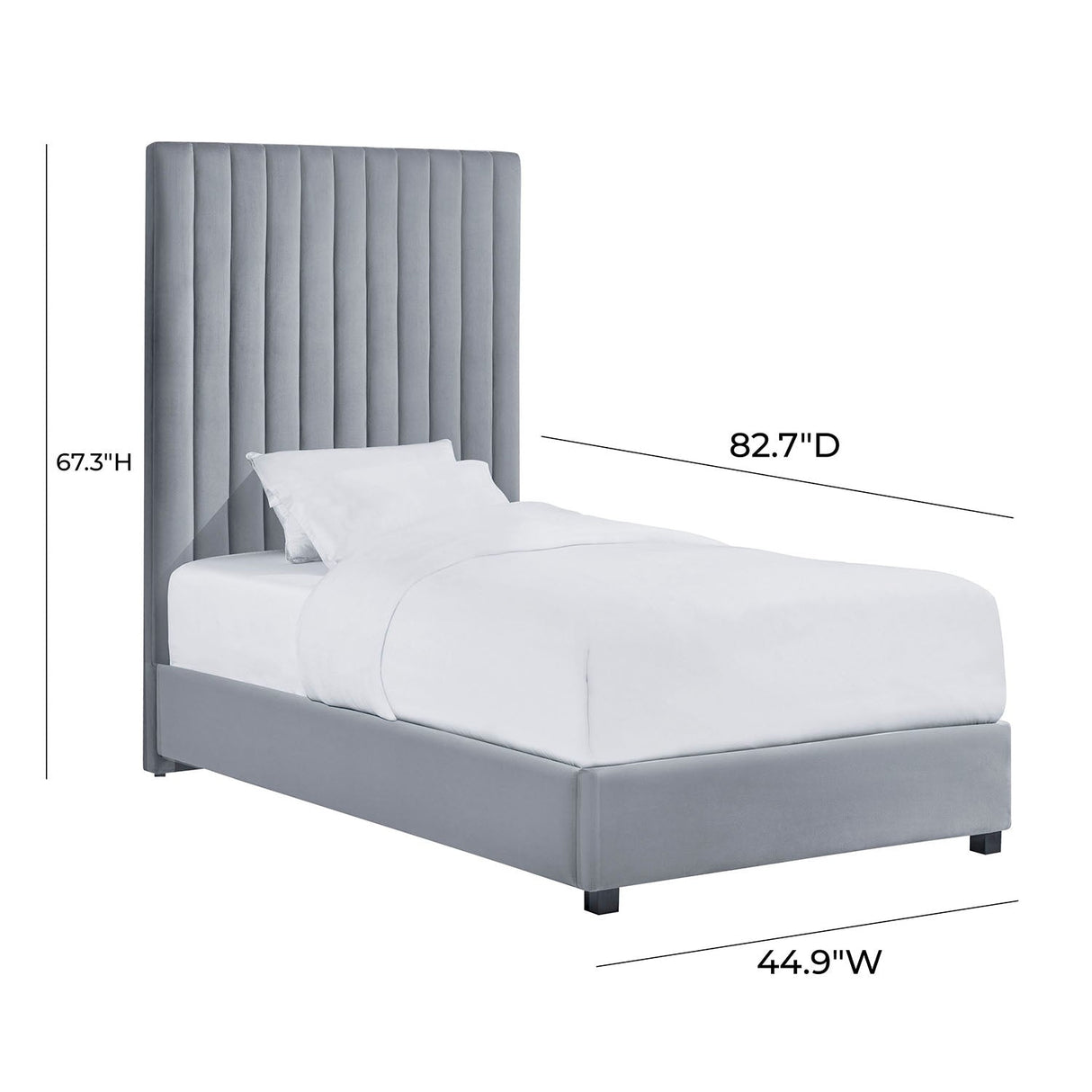 Arabelle Velvet Bed | TOV | Home Elegance USA