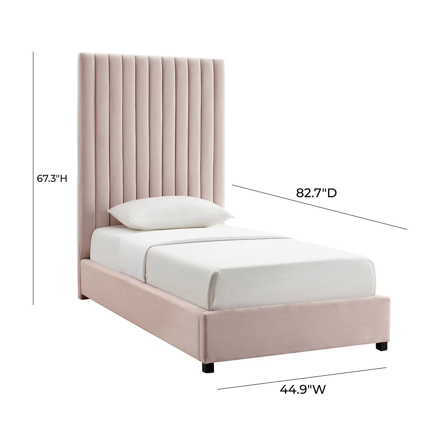 Arabelle Velvet Bed | TOV | Home Elegance USA