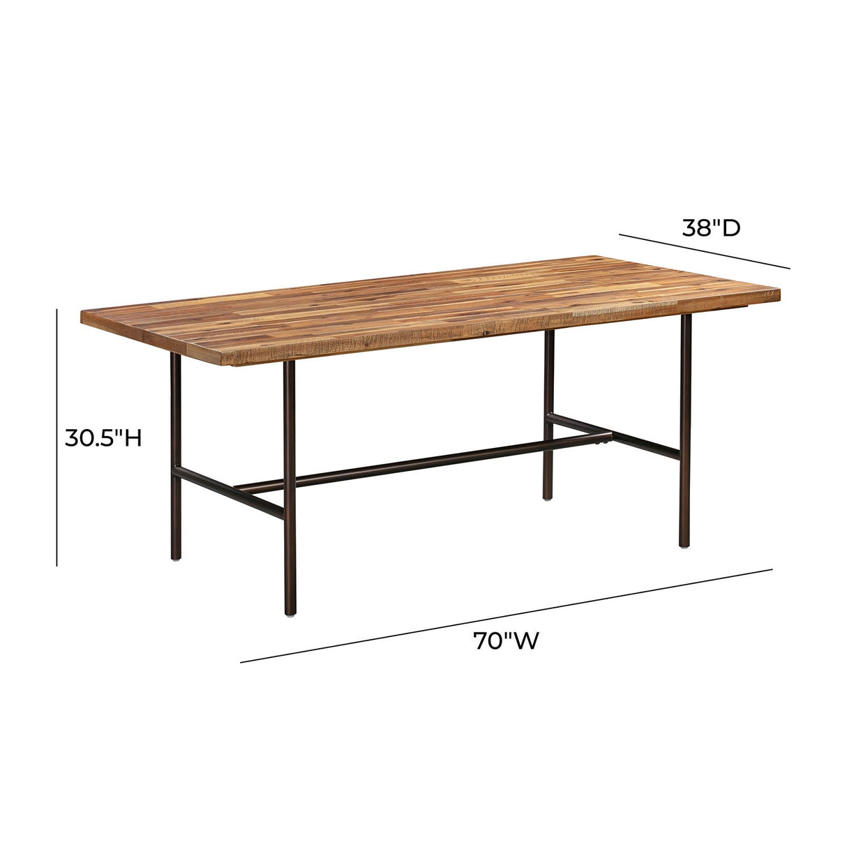 Bushwick Wooden Dining Table | TOV | Home Elegance USA