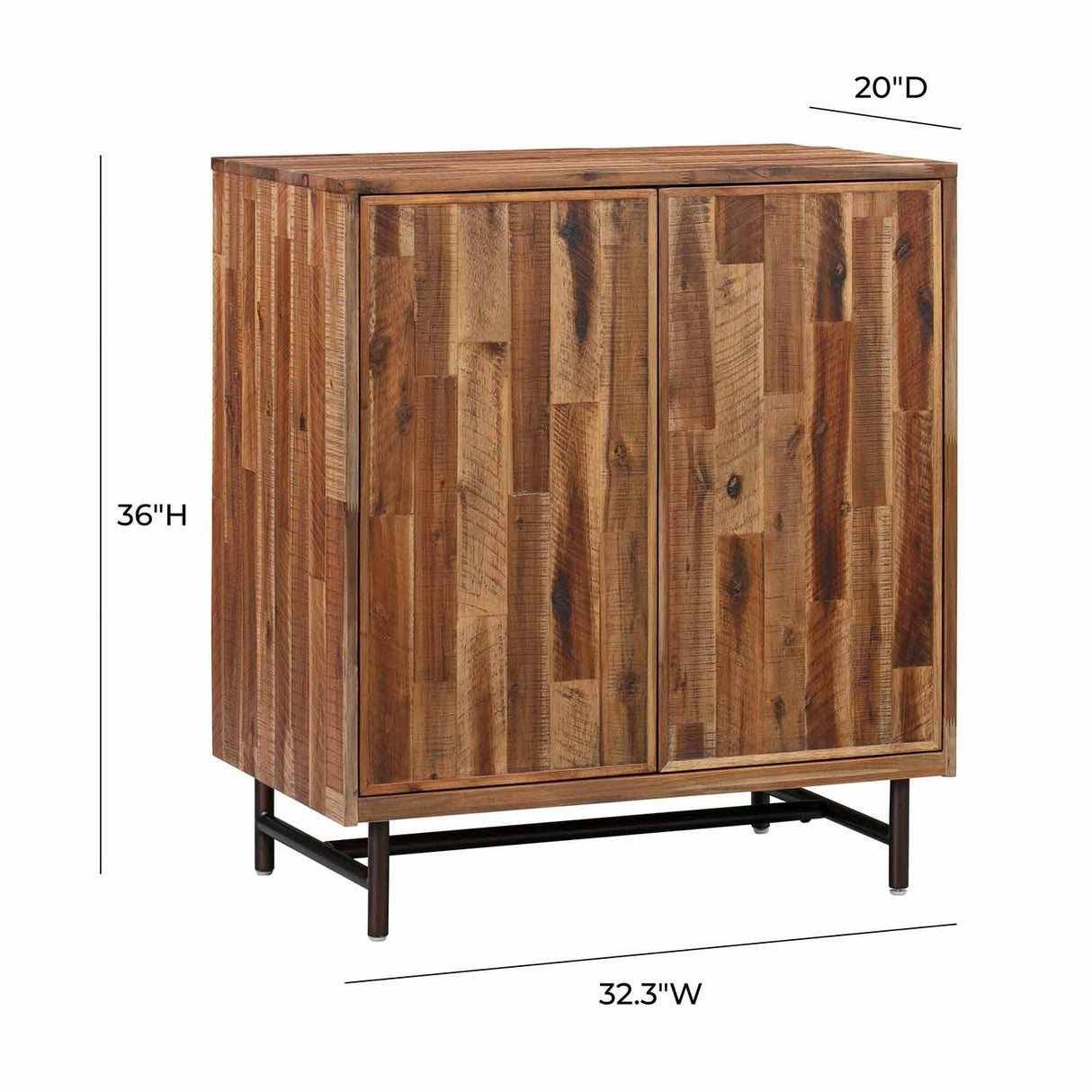 Bushwick Wooden Bar Cabinet | TOV | Home Elegance USA
