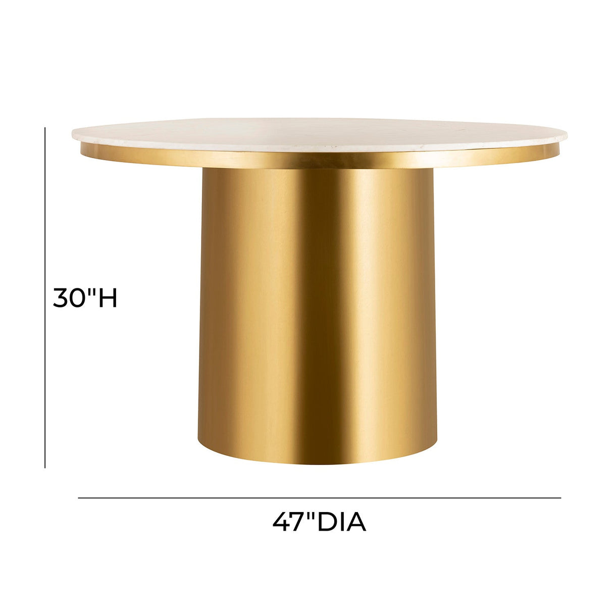 Alisin Marble Dining Table | TOV | Home Elegance USA