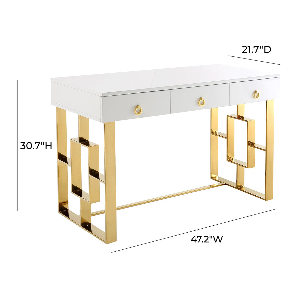 Audrey Lacquer Desk | TOV | Home Elegance USA