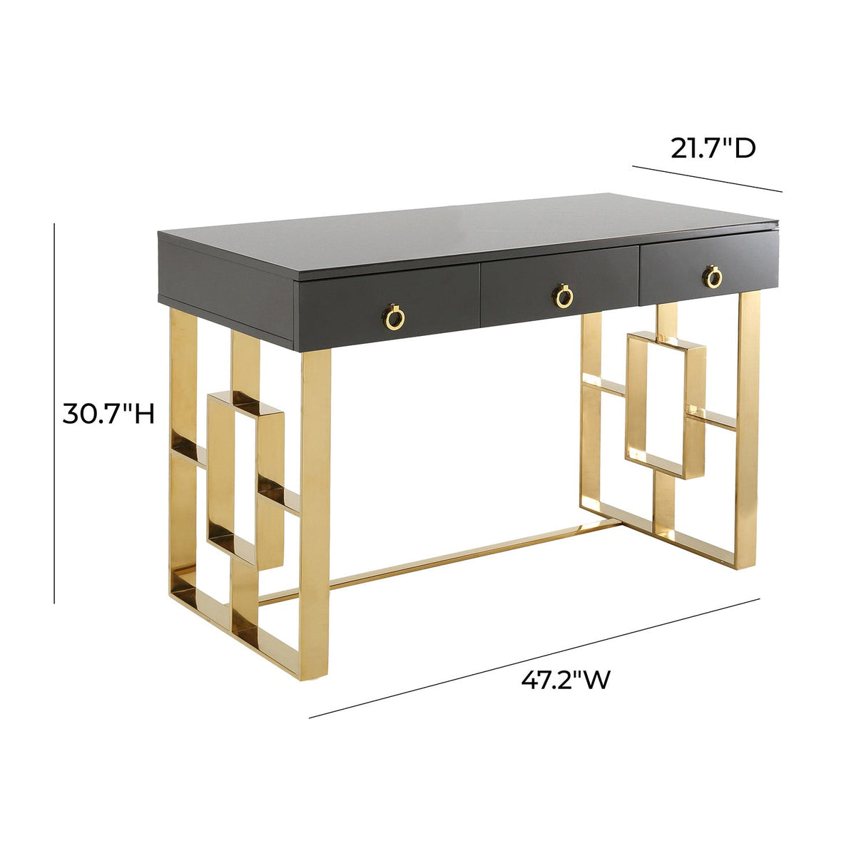 Audrey Lacquer Desk | TOV | Home Elegance USA
