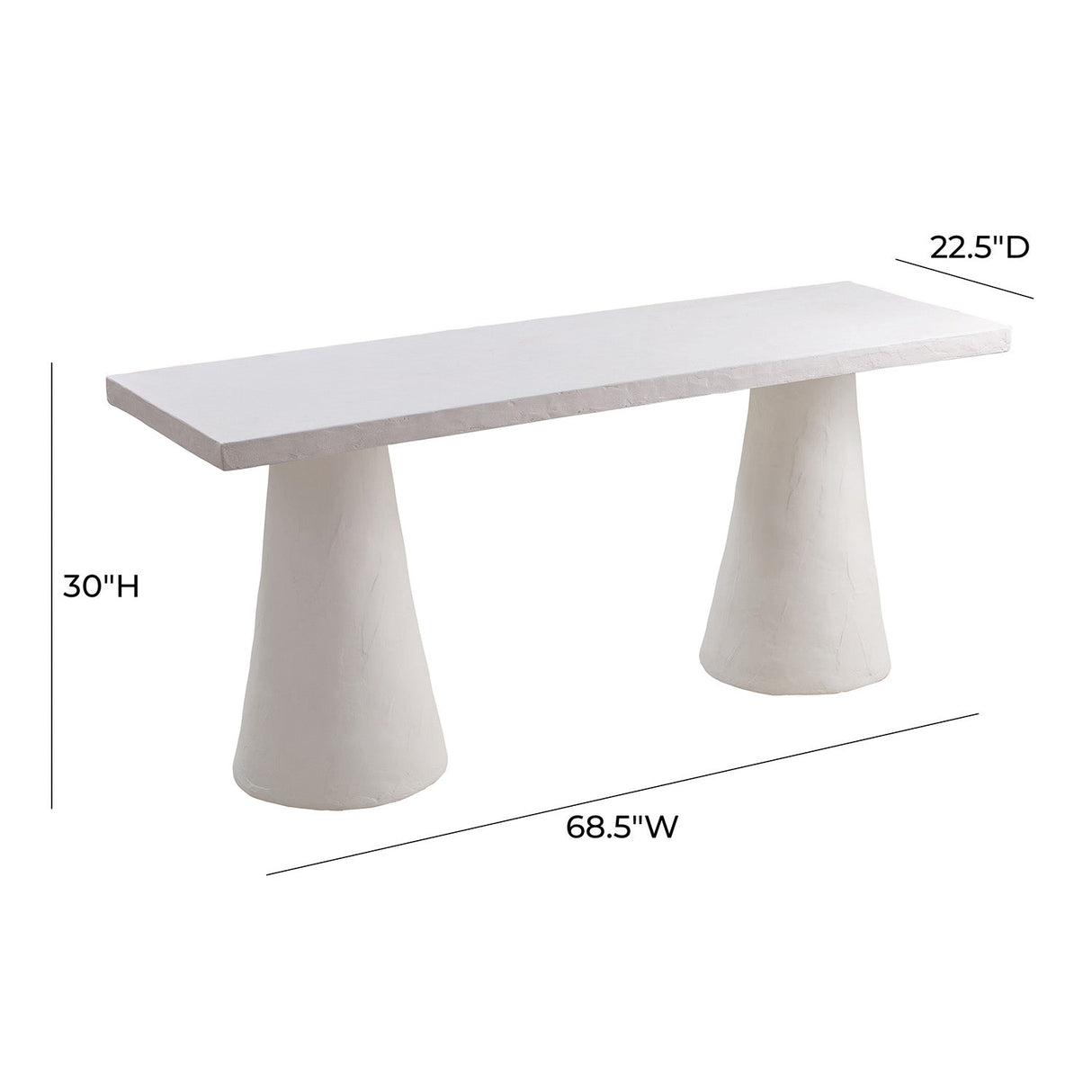Dayana Plaster Desk | TOV | Home Elegance USA