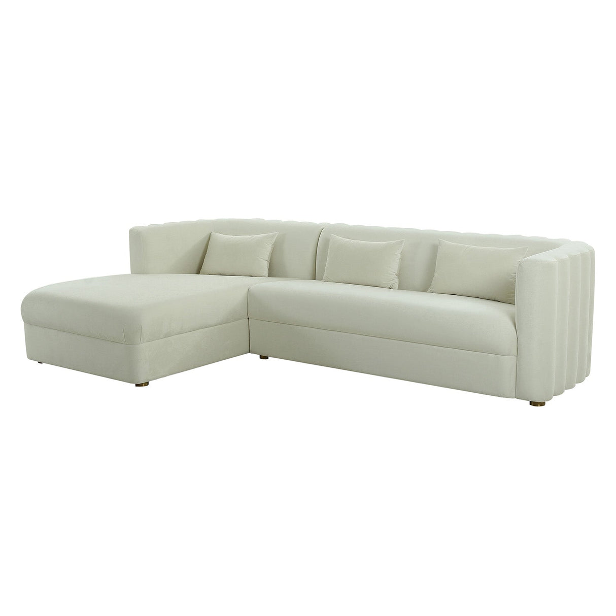 Callie Velvet Left Arm Sectional Sofa | TOV | Home Elegance USA