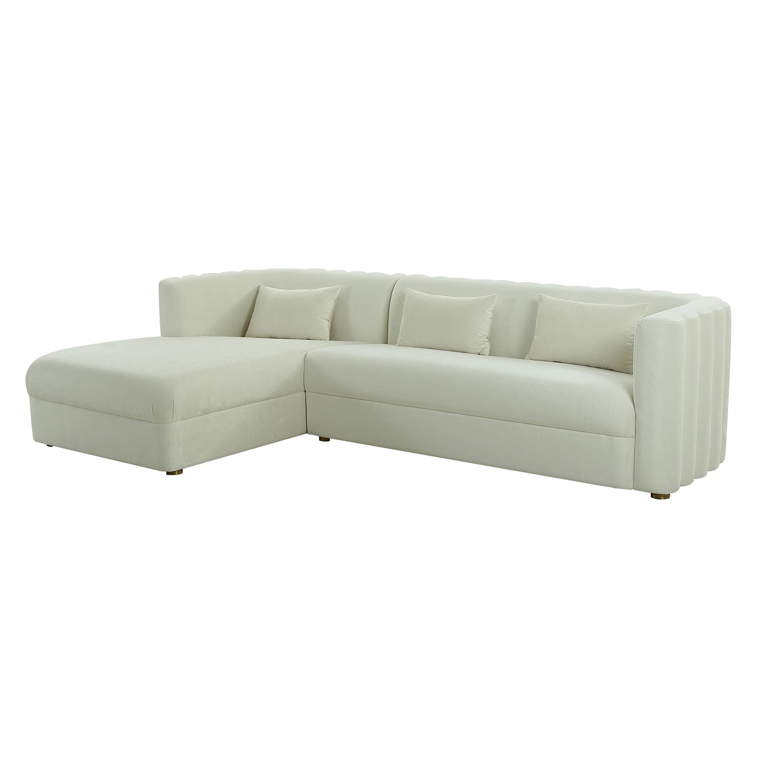 Callie Velvet Left Arm Sectional Sofa | TOV | Home Elegance USA