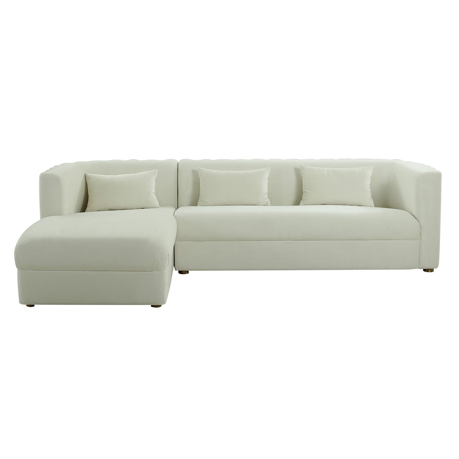 Callie Velvet Left Arm Sectional Sofa | TOV | Home Elegance USA
