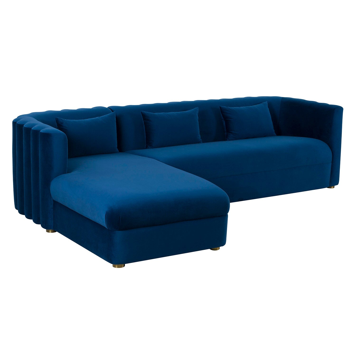 Callie Velvet Left Arm Sectional Sofa | TOV | Home Elegance USA