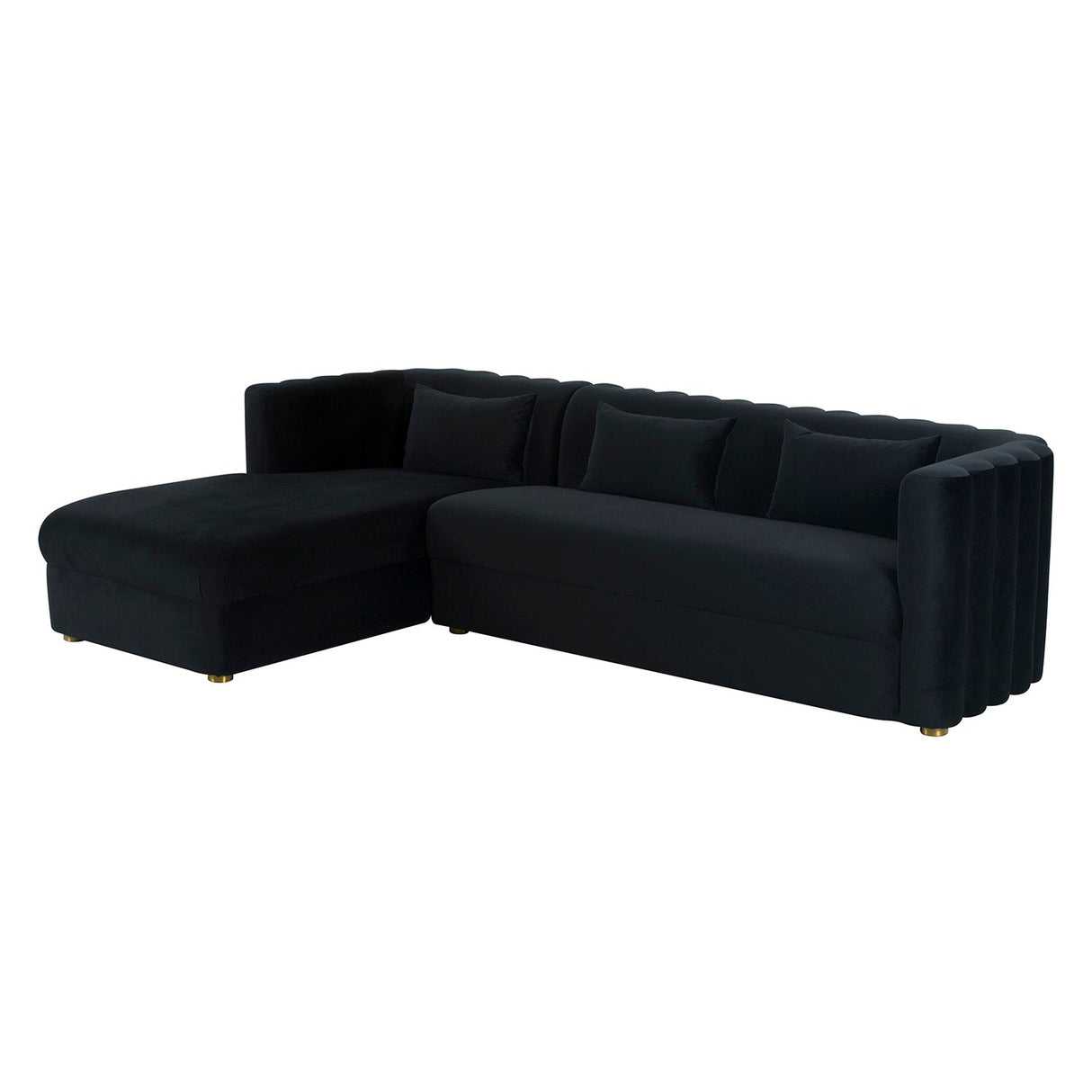 Callie Velvet Left Arm Sectional Sofa | TOV | Home Elegance USA