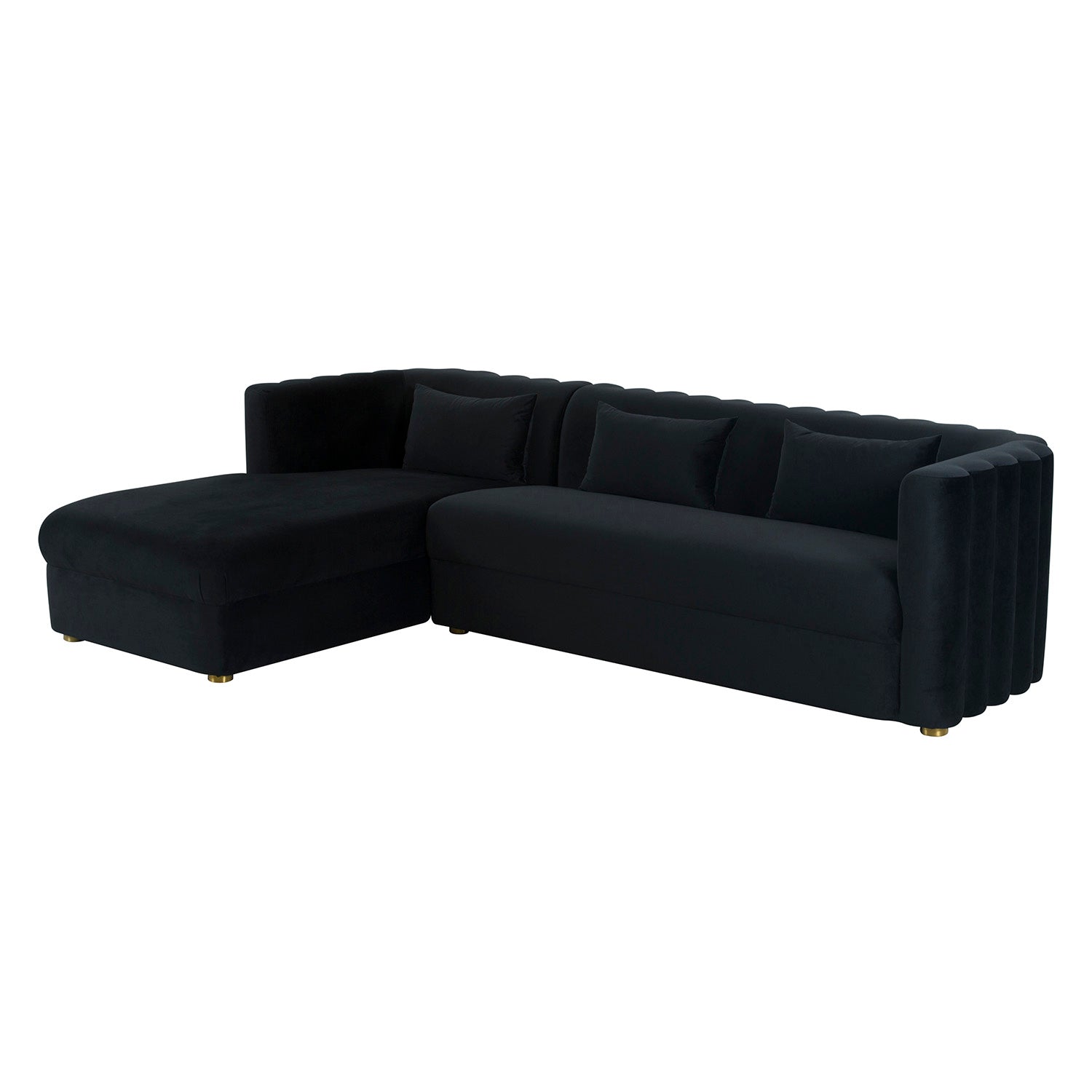 Callie Velvet Left Arm Sectional Sofa | TOV | Home Elegance USA