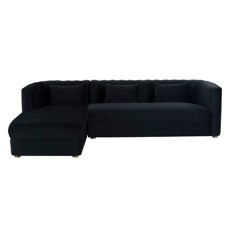 Callie Velvet Left Arm Sectional Sofa | TOV | Home Elegance USA