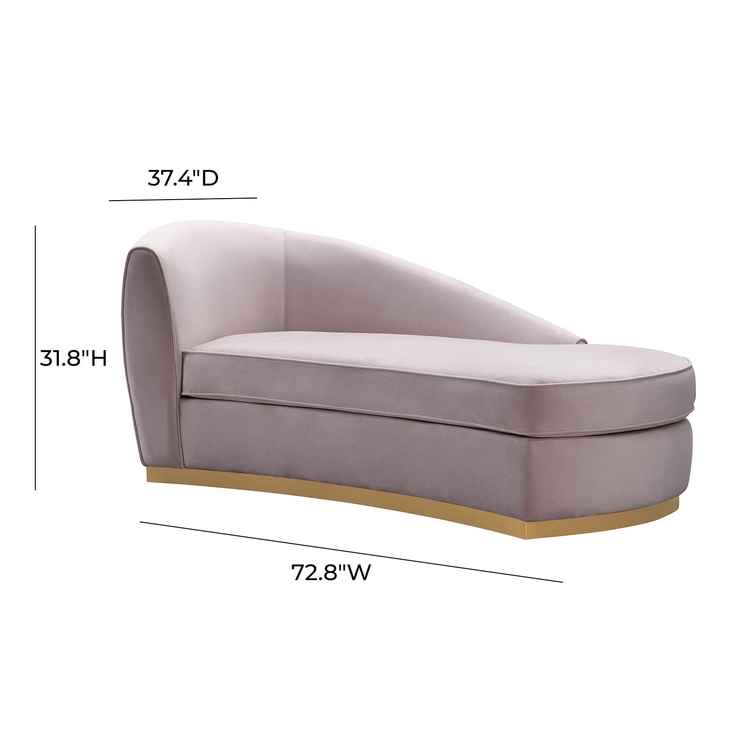 Adele Velvet Chaise | TOV | Home Elegance USA