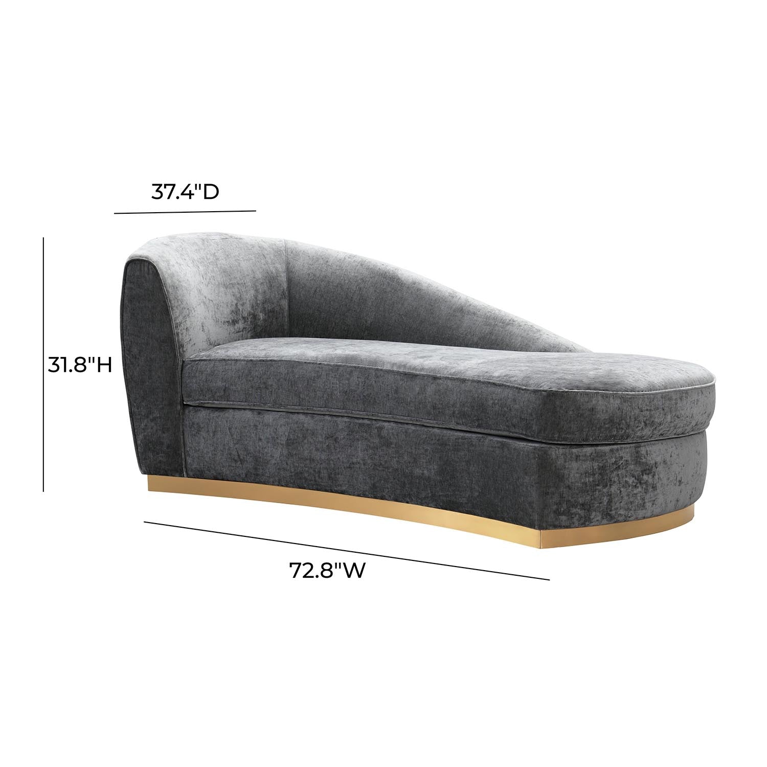 Adele Velvet Chaise | TOV | Home Elegance USA