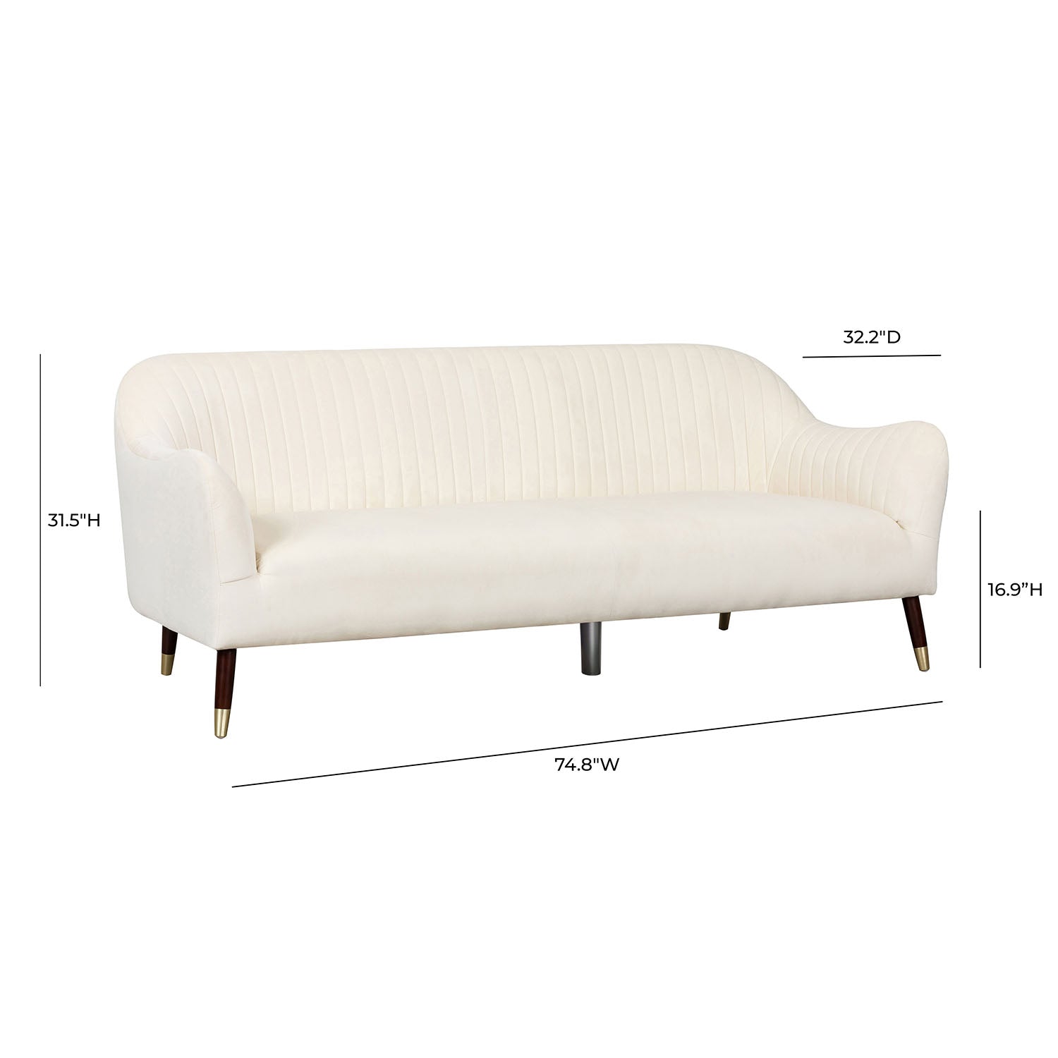 Tov Furniture Natalia Velvet Sofa