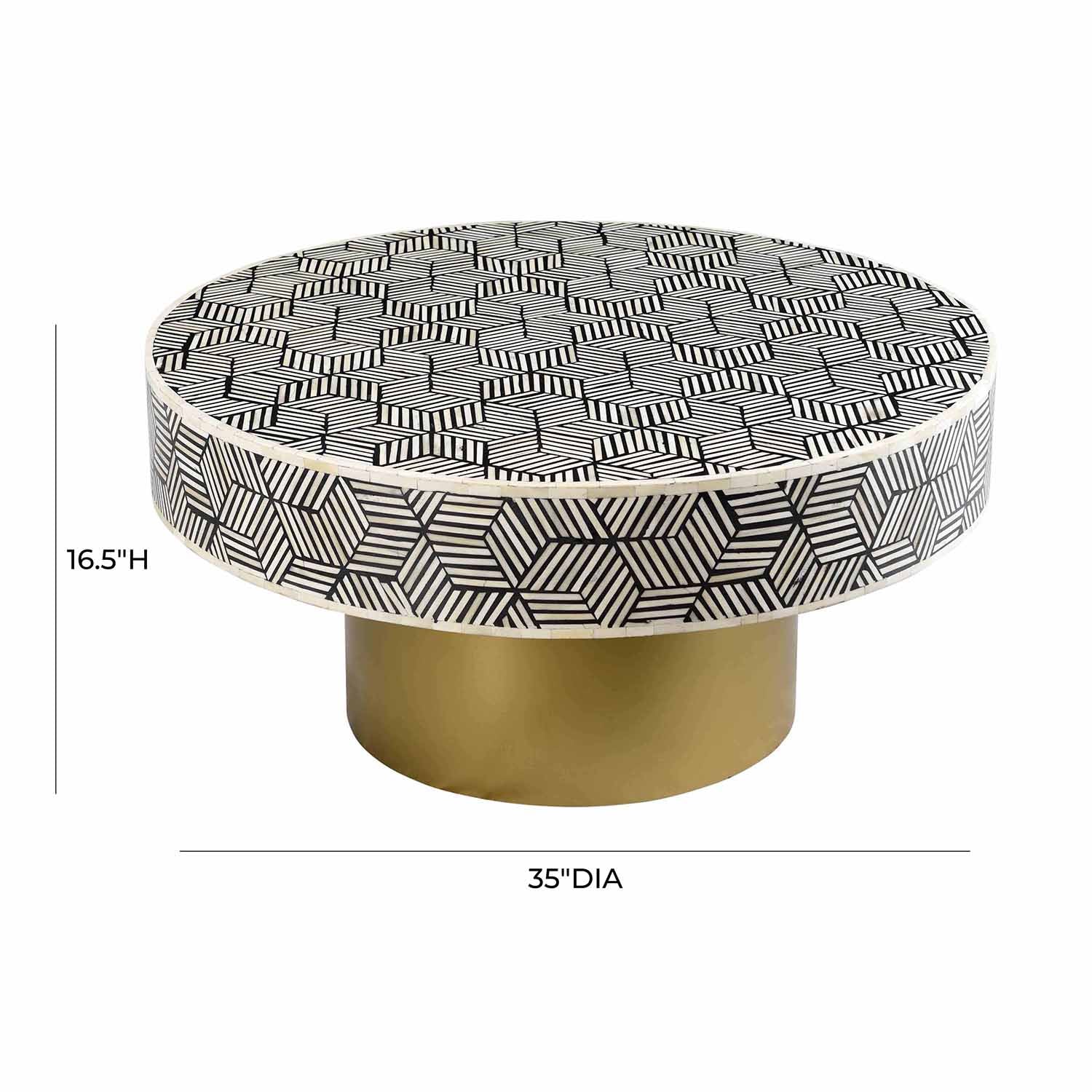 Bone Inlay Coffee Table | TOV | Home Elegance USA