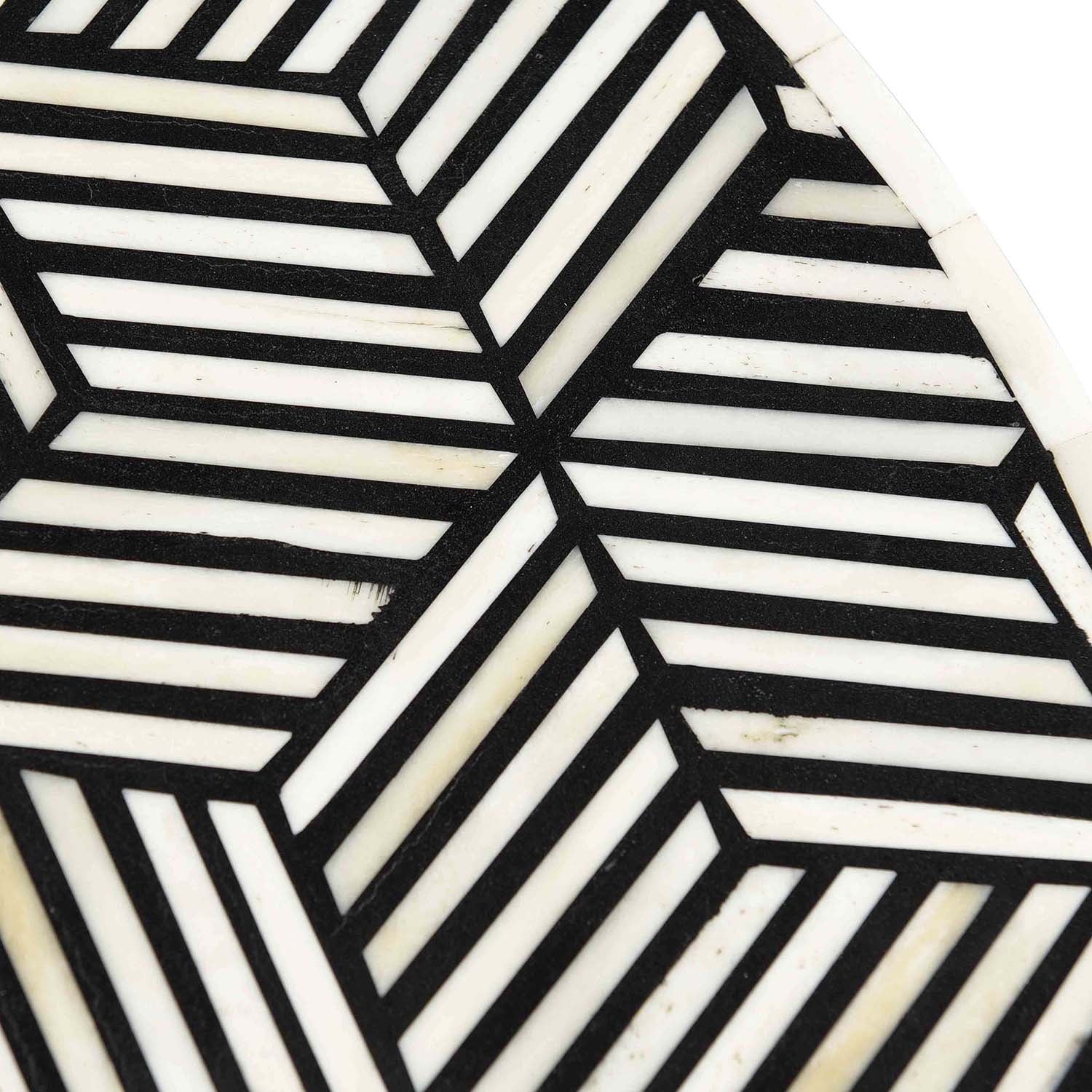 Bone Inlay Round Side Table | TOV | Home Elegance USA