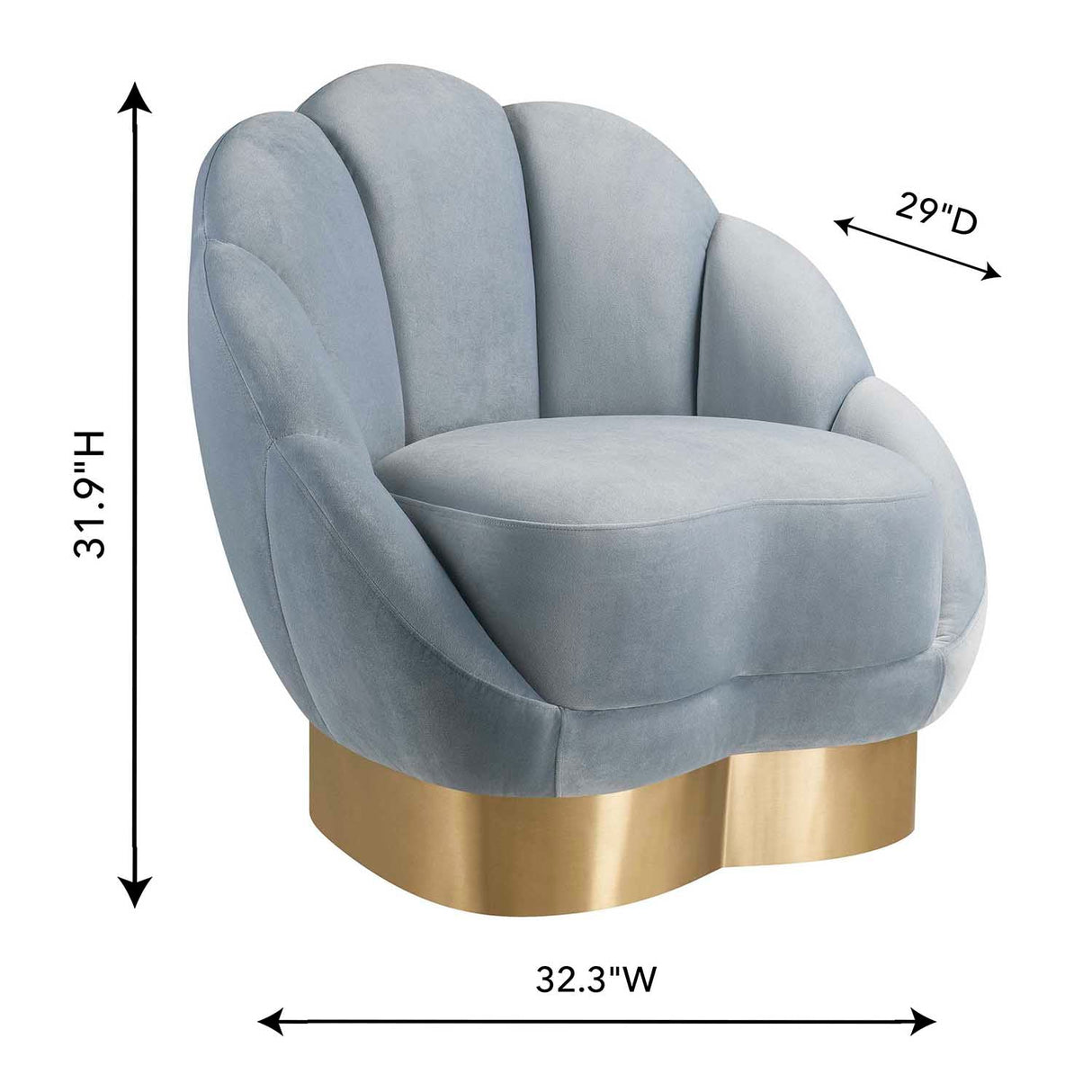 Bloom Velvet Chair | TOV | Home Elegance USA
