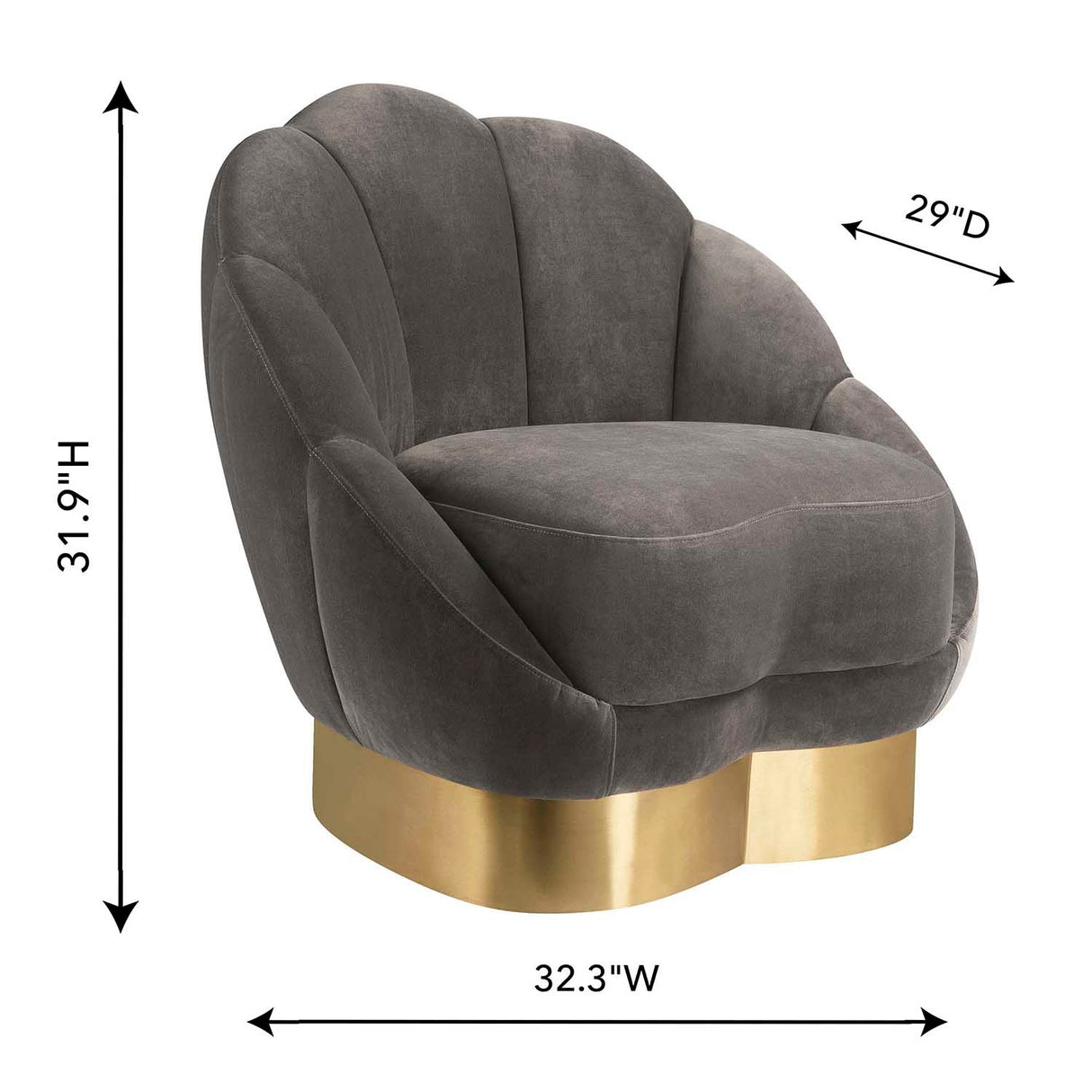 Bloom Velvet Chair | TOV | Home Elegance USA