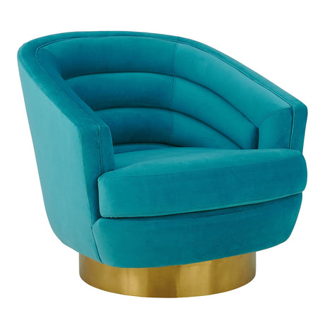 Canyon Velvet Swivel Chair | TOV | Home Elegance USA