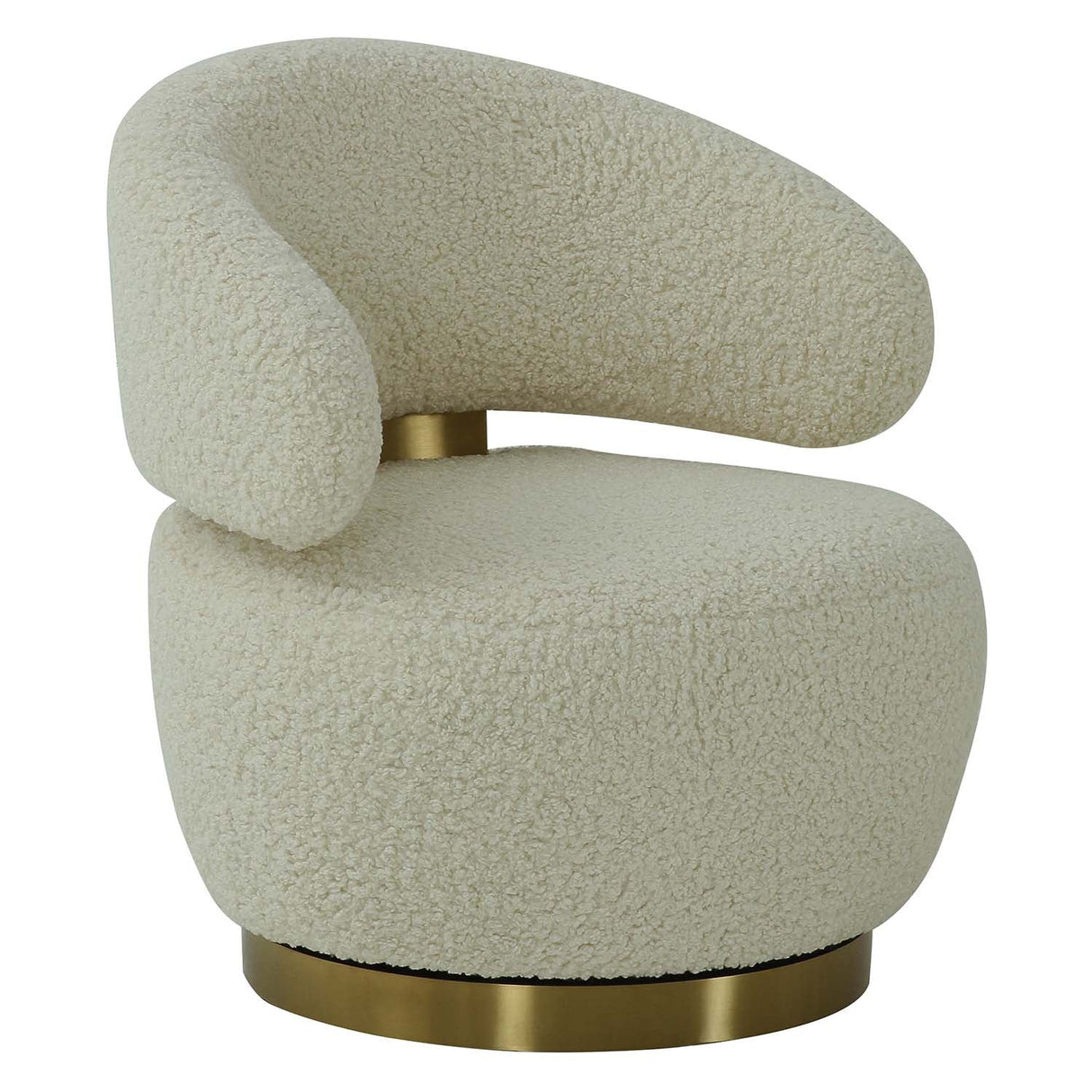 Austin Shearling Swivel Chair | TOV | Home Elegance USA