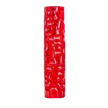 Textured Honeycomb Vase // Red, 52" - Home Elegance USA