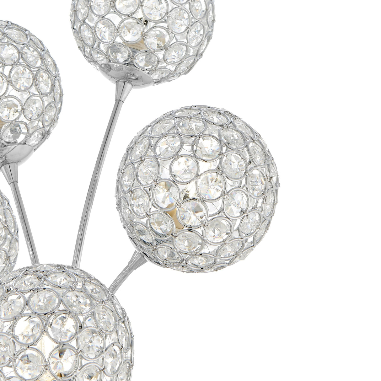 Thailand Crystal Domes Table Lamp // 5 Light - Home Elegance USA