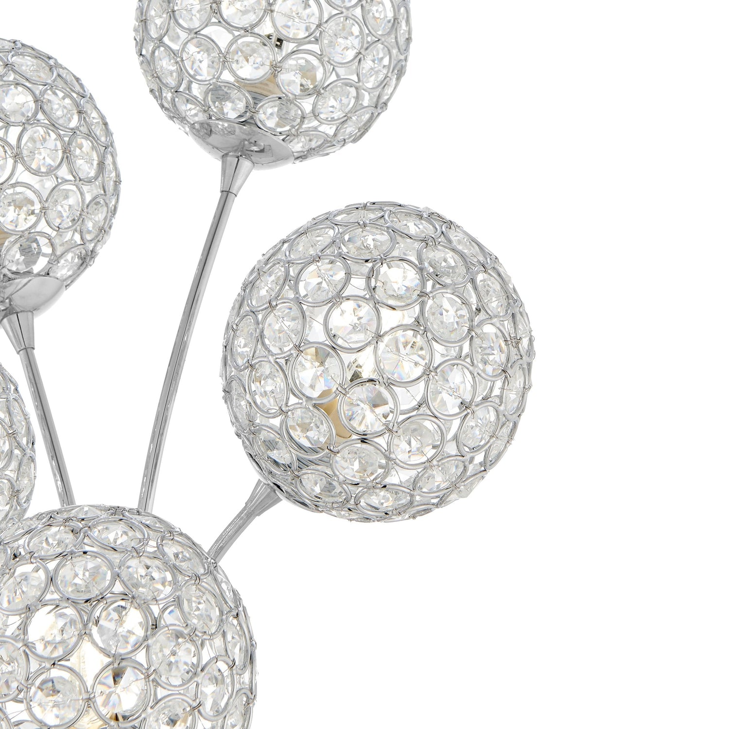 Thailand Crystal Domes Table Lamp // 5 Light - Home Elegance USA