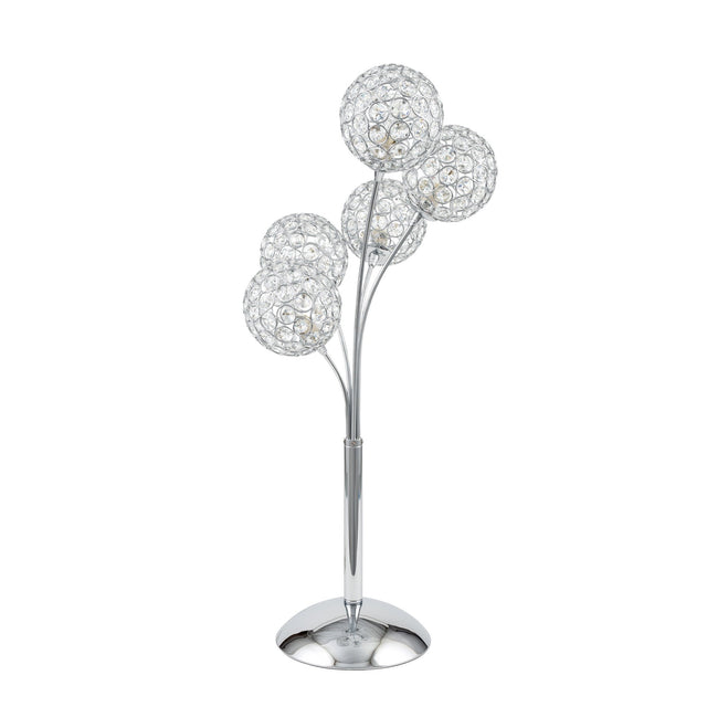 Thailand Crystal Domes Table Lamp // 5 Light - Home Elegance USA