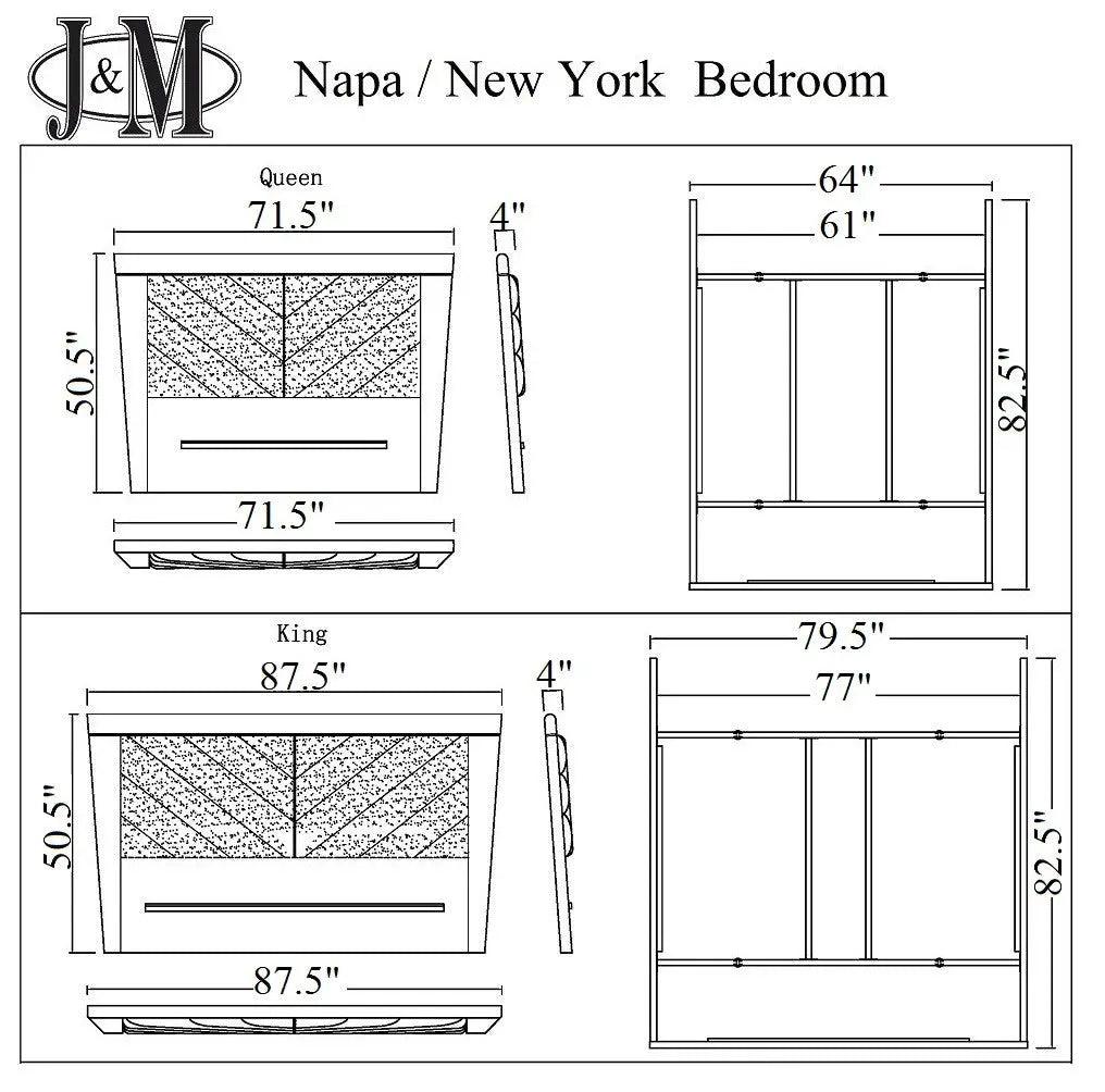 The New York Modern Bedroom Set by J&M Furniture J&M Furniture