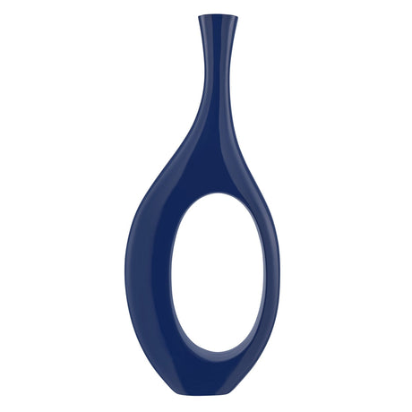 Trombone Vase // Large Navy Blue - Home Elegance USA