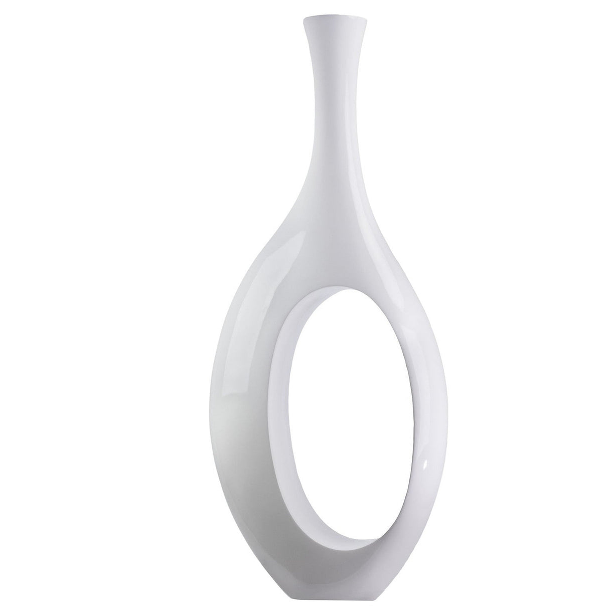 Trombone Vase // Large White - Home Elegance USA
