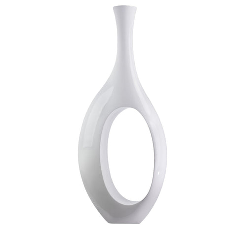 Trombone Vase // Large White - Home Elegance USA
