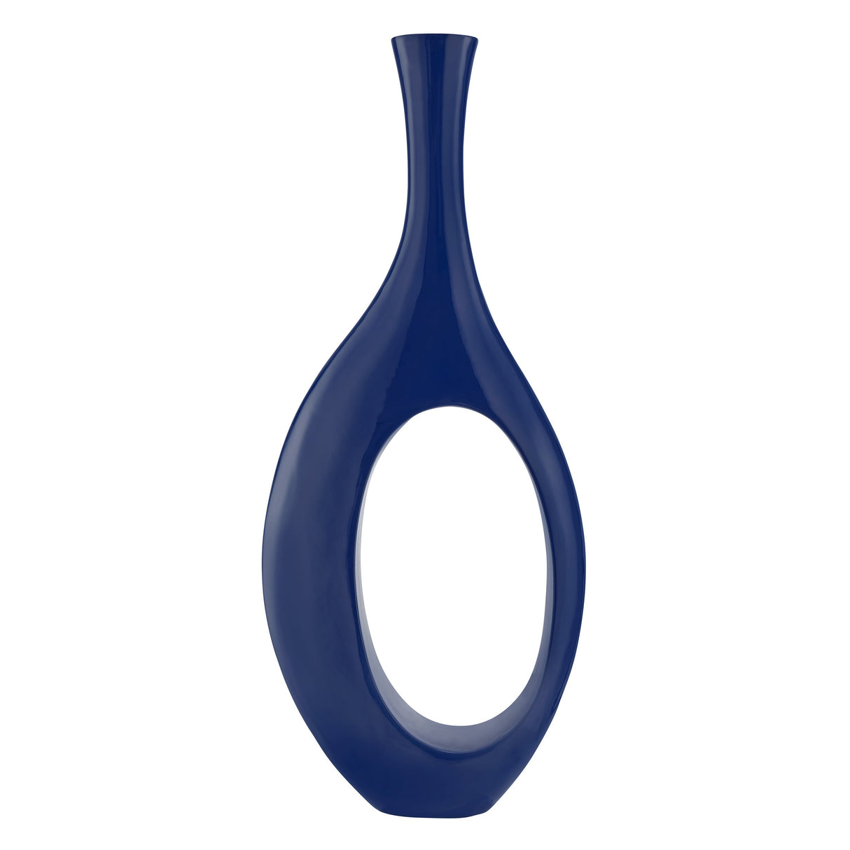 Trombone Vase // Small Navy Blue - Home Elegance USA