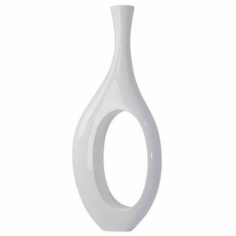 Trombone Vase // Small White - Home Elegance USA