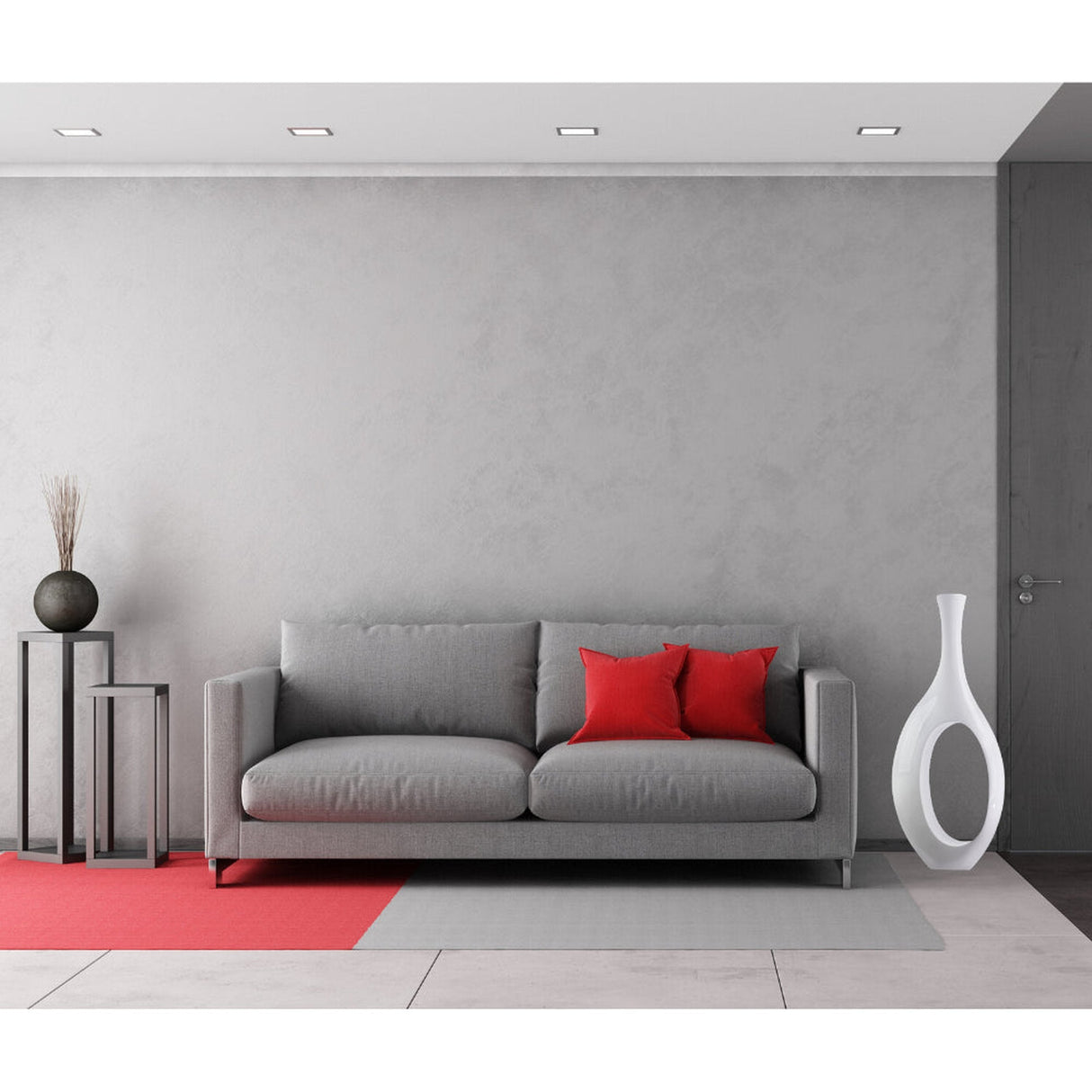 Trombone Vase // Small White - Home Elegance USA