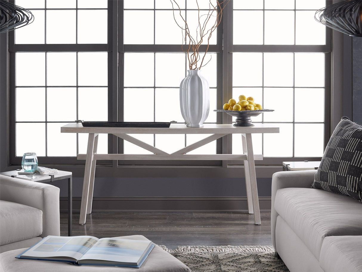 Console Table Buttermilk Finish Modern Farmhouse Accent | Universal
