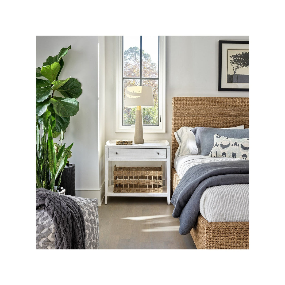 Modern Farmhouse Leg Nightstand | Universal