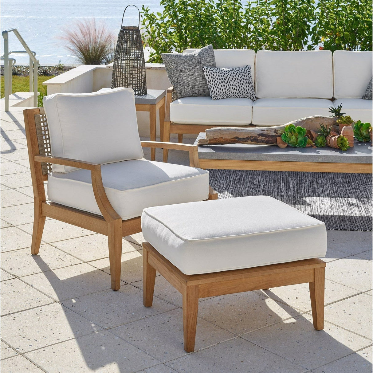Coastal Living Outdoor Chesapeake Ottoman | Universal