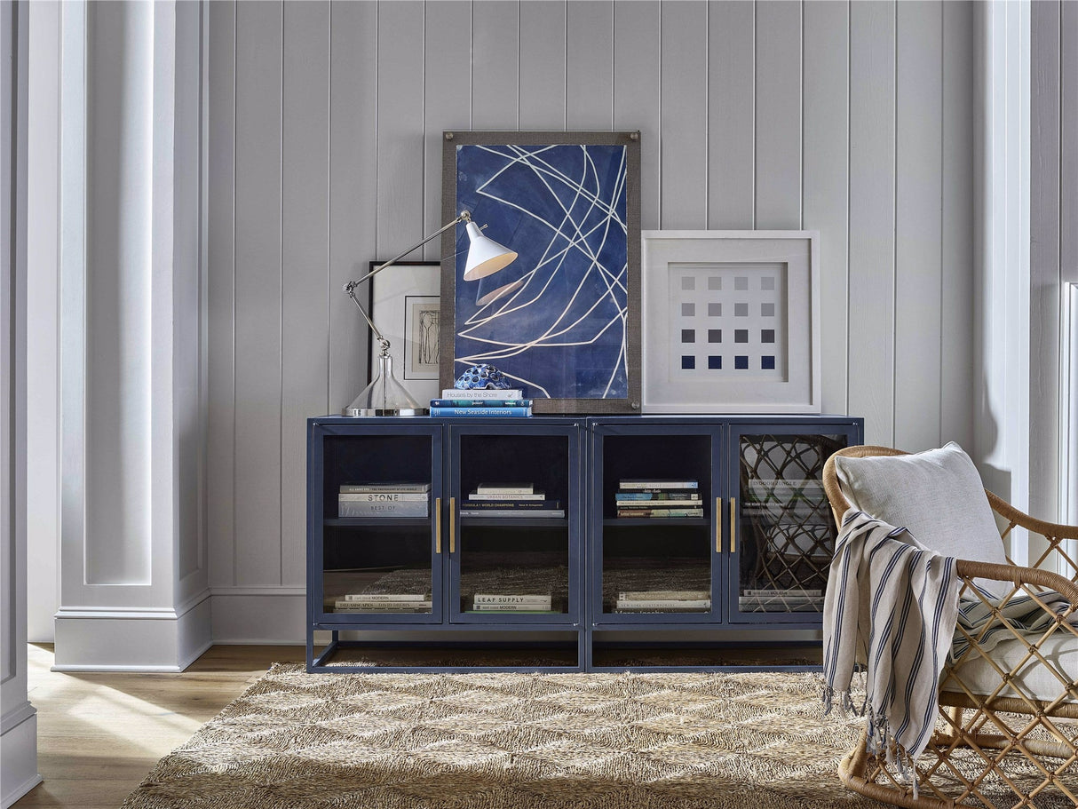 Santorini Short Metal Kitchen Cabinet Cerulean Blue – Universal Furniture