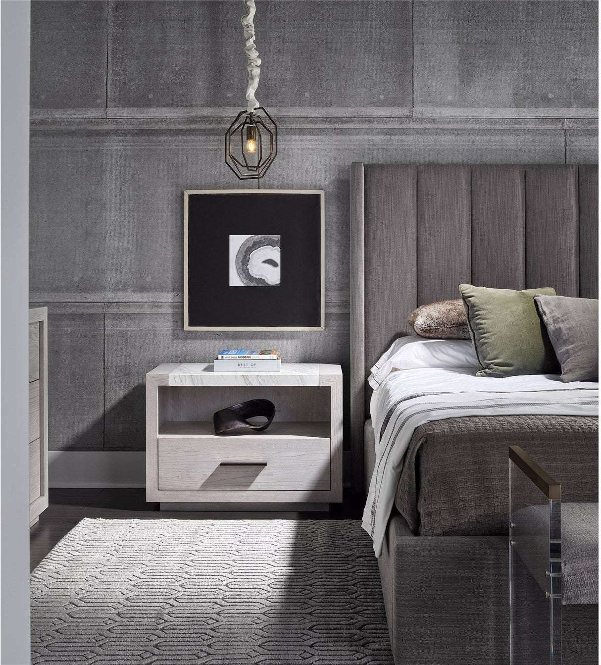 Modern Siltstone One Drawer Nightstand | Universal