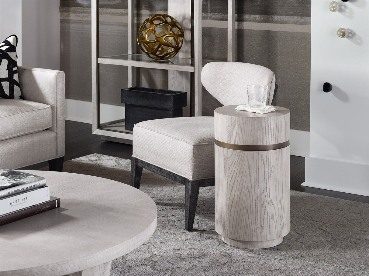Modern Siltstone Small Round End Table | Universal
