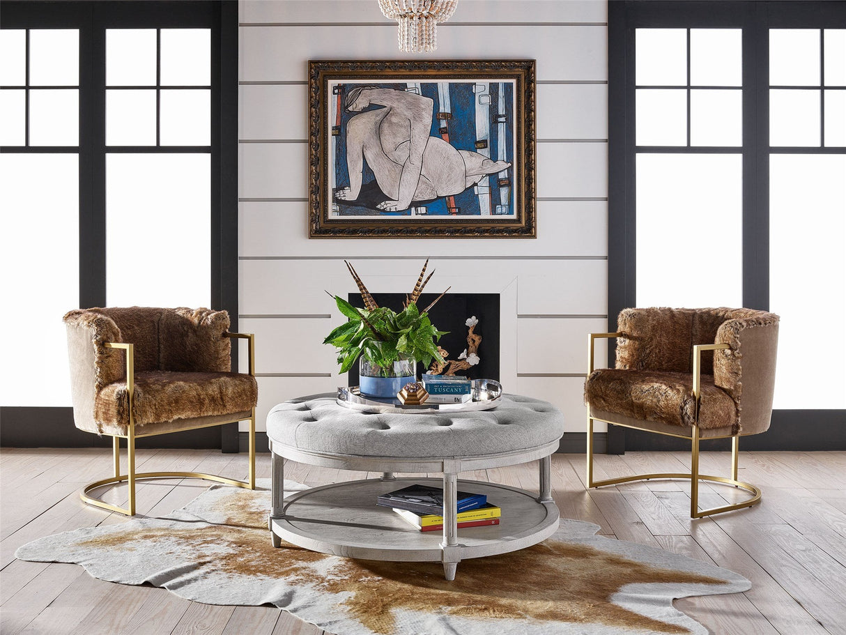Past Forward Lacie Round Ottoman | Universal