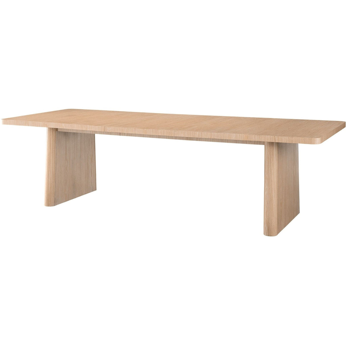 Nomad Rectangular Dining Table White Oak with Extension Leaf – Universal