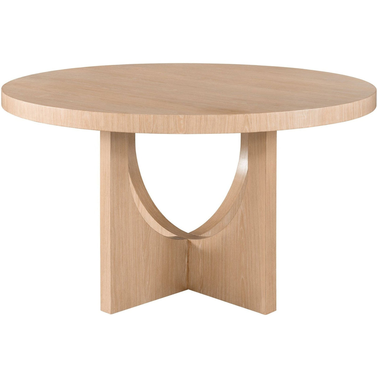 Callon Round Dining Table White Oak Pedestal Base – Universal