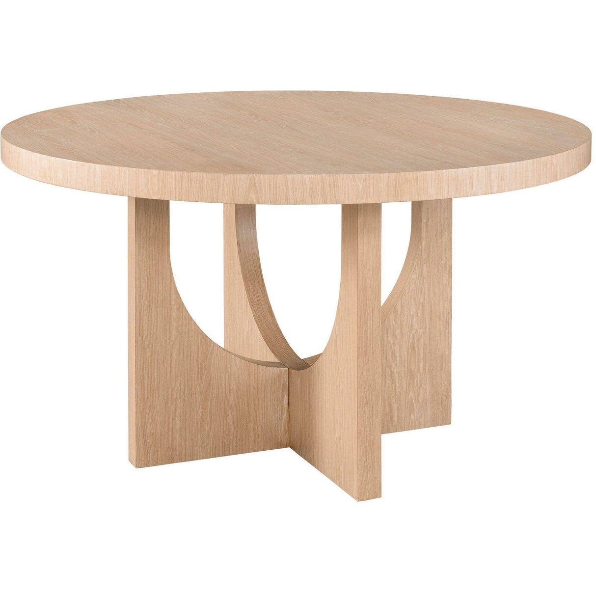 Callon Round Dining Table White Oak Pedestal Base – Universal