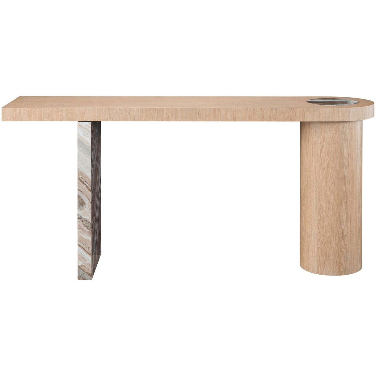 Croydon Console Table White Oak & Marble Modern Accent | Universal