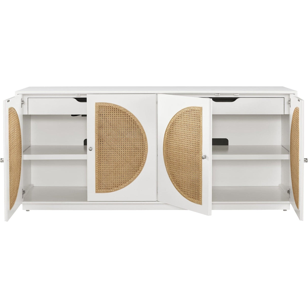Nomad Credenza Glacier Finish with Cane Doors – Universal