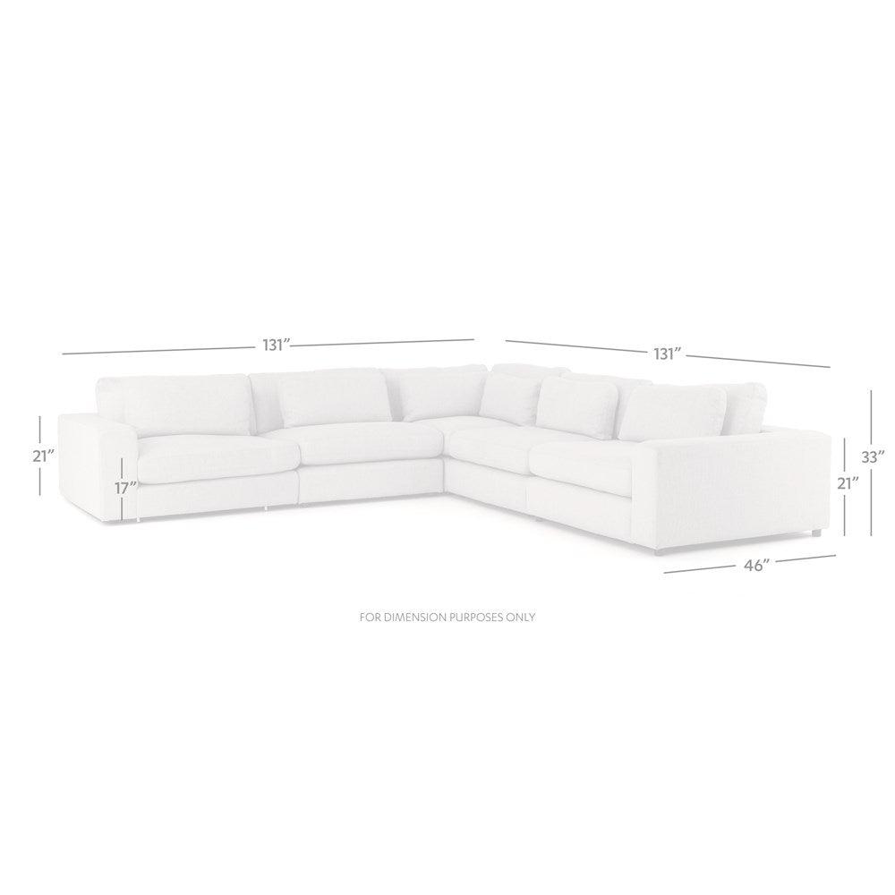Four Hands Bloor 5 Pc Sectional