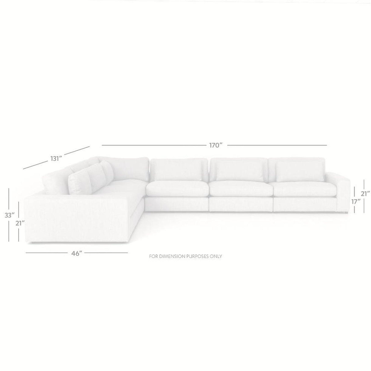 Four Hands Bloor 6-Pc Sectional
