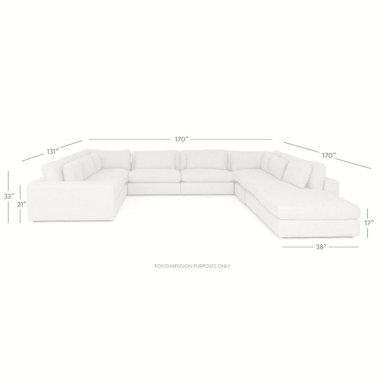 Four Hands Bloor 8-Pc Sectional
